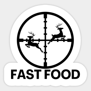 Fast Food Hunter Hunting Scope Deer Gift Sticker